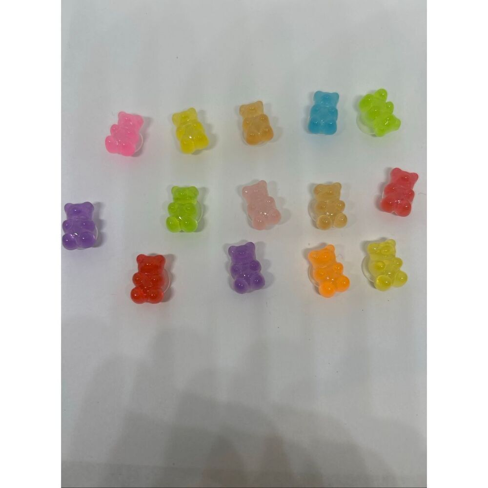 12-Piece Colorful Gummy Bear Shoe Charms / Bag Charms
